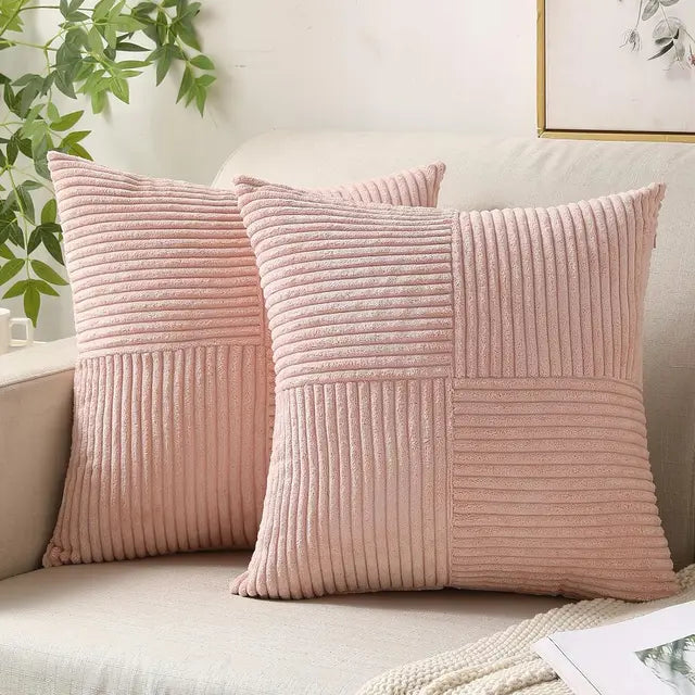 Striped Soft Pillowcases Cord Splitting