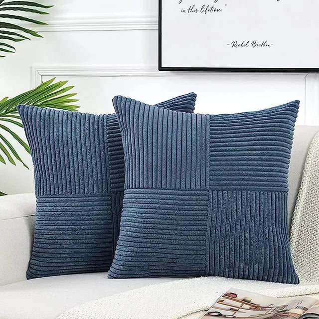 Striped Soft Pillowcases Cord Splitting