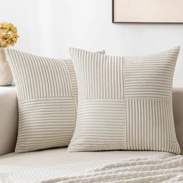 Striped Soft Pillowcases Cord Splitting