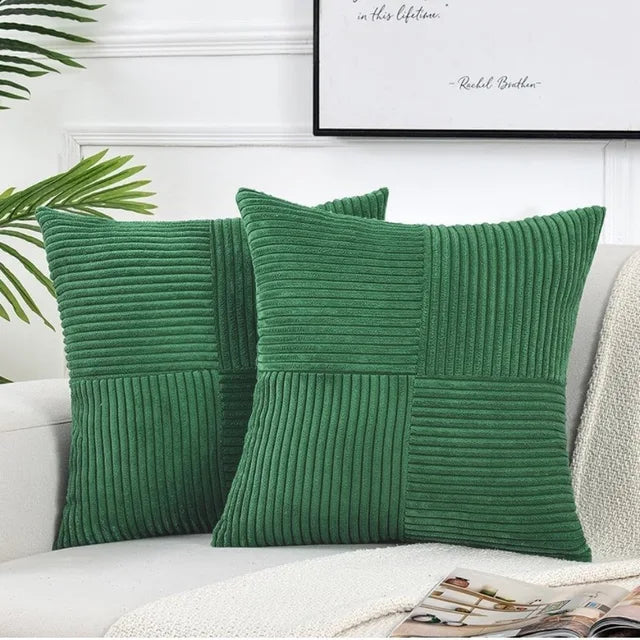 Striped Soft Pillowcases Cord Splitting