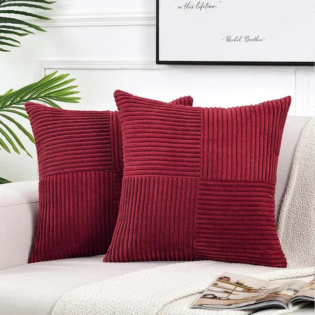 Striped Soft Pillowcases Cord Splitting