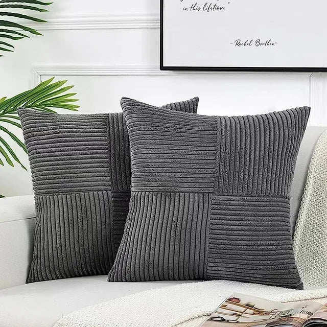 Striped Soft Pillowcases Cord Splitting