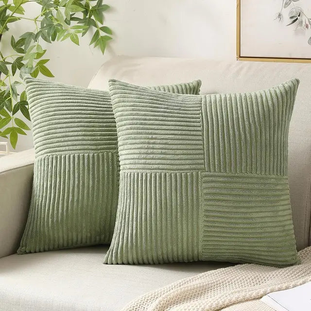 Striped Soft Pillowcases Cord Splitting
