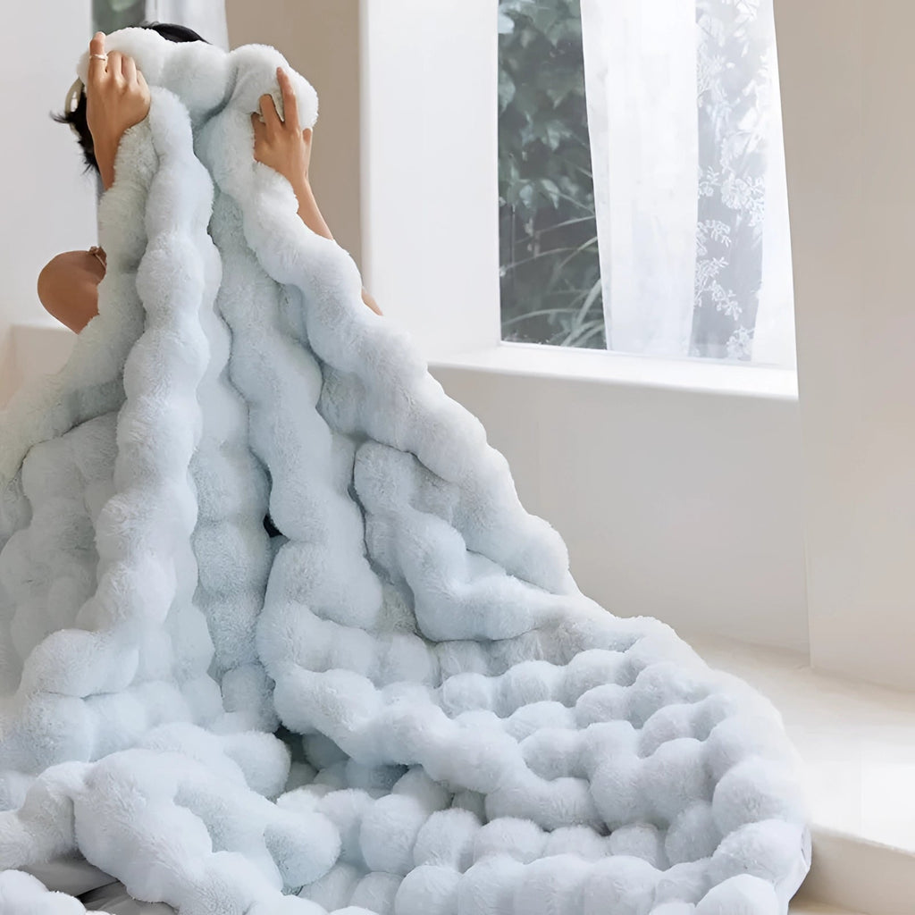 Luxury Handmade Chunky Knit Weighted Blanket - Cozy Designer Throw