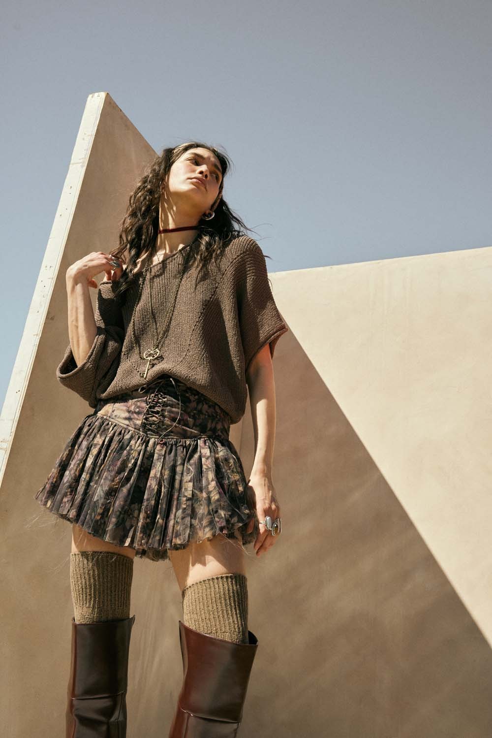 Relaxed Knit Dolman Sleeve Top